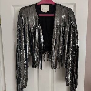 Anthropologie Sparkly Fringe Jacket!!!